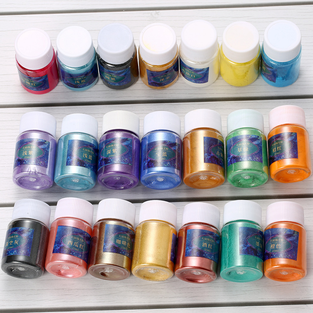 St. kunkka 25ML อีพ็อกซี่เรซิ่น Pigment Powder Pearlescent Pigment เล็บ Glitter สําหรับ DIY เรซิ่นหัตถกรรมตกแต่งเล็บ
