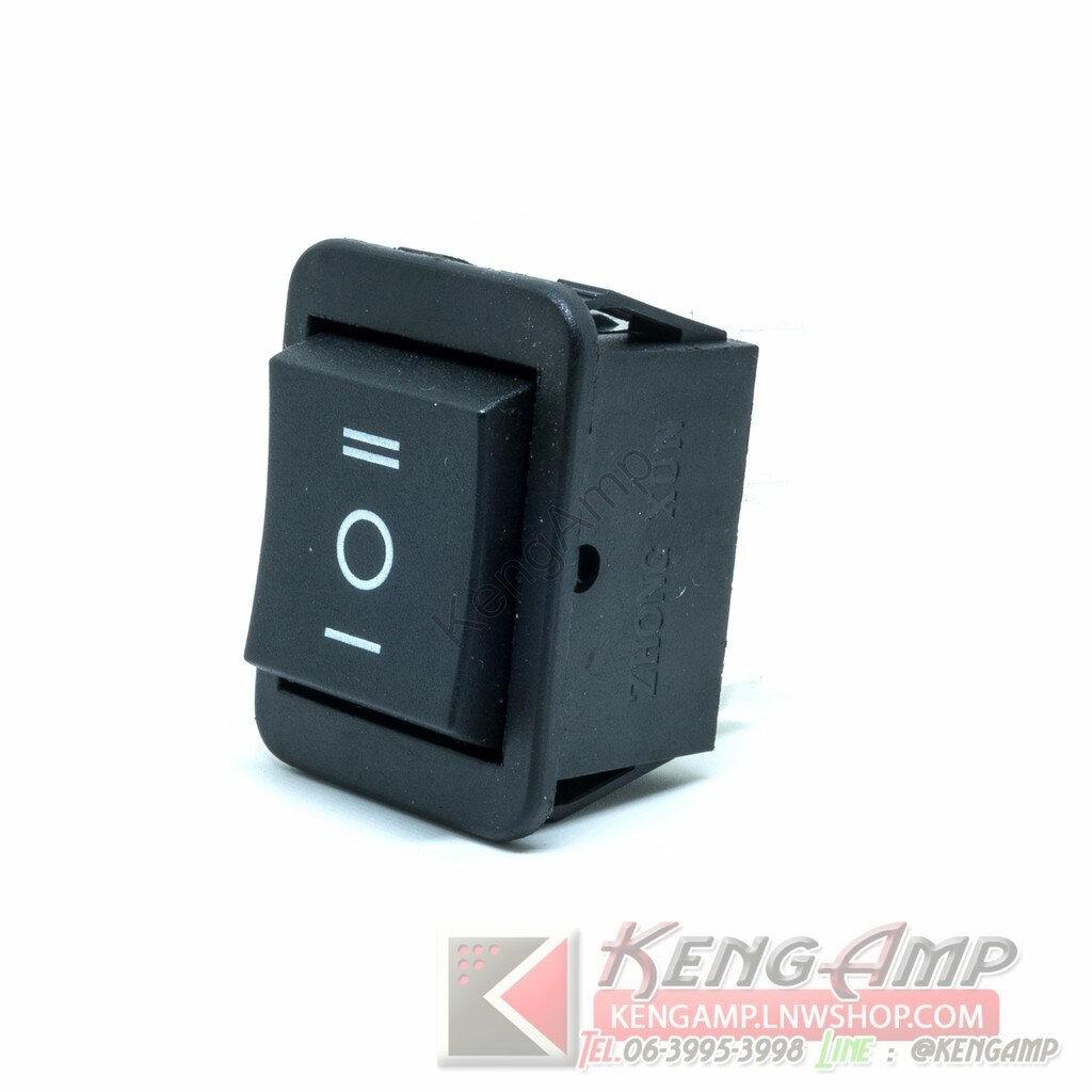 (1ตัว) [SW] Switch KCD4-203RN (กดแล้วจะเด้งคืนมาตรงกลาง) 15A/250V 6ขา ขนาด 25x33.5mm ช่องติดตั้ง 22x
