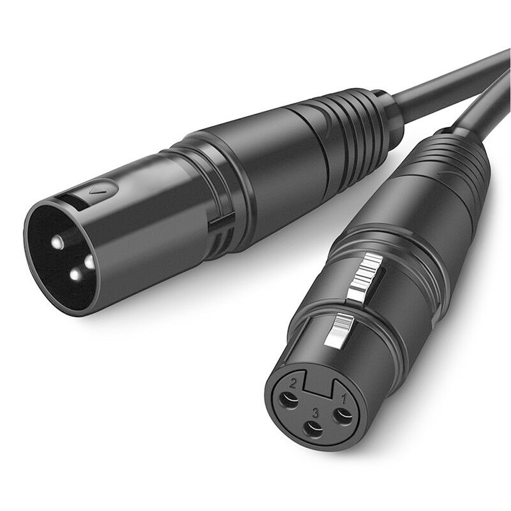 【1M สายดำ】สายสัญญาณเสียง XLR Male To XLR Female (ผู้เมีย) Mic Cable ยาว 1 เมตรXLR-XLR 3Pin สาย เคเบิล ชายหญิง สายเชื่อ