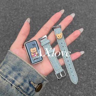 Slim Denim Band Loop สําหรับ Huawei Band 11 pro 10 8 9 นาฬิกาสร้อยข้อมือสาย Correa สําหรับ Honor Band 9 เปลี่ยนสายนาฬิกา