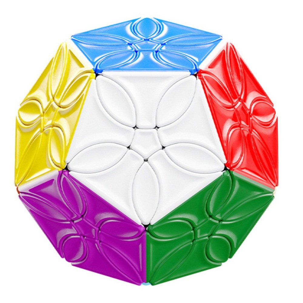 Shengshou Blossoms Megaminx 3x3 ลูกบาศก์ความเร็ว 12 ด้านที่ยาก