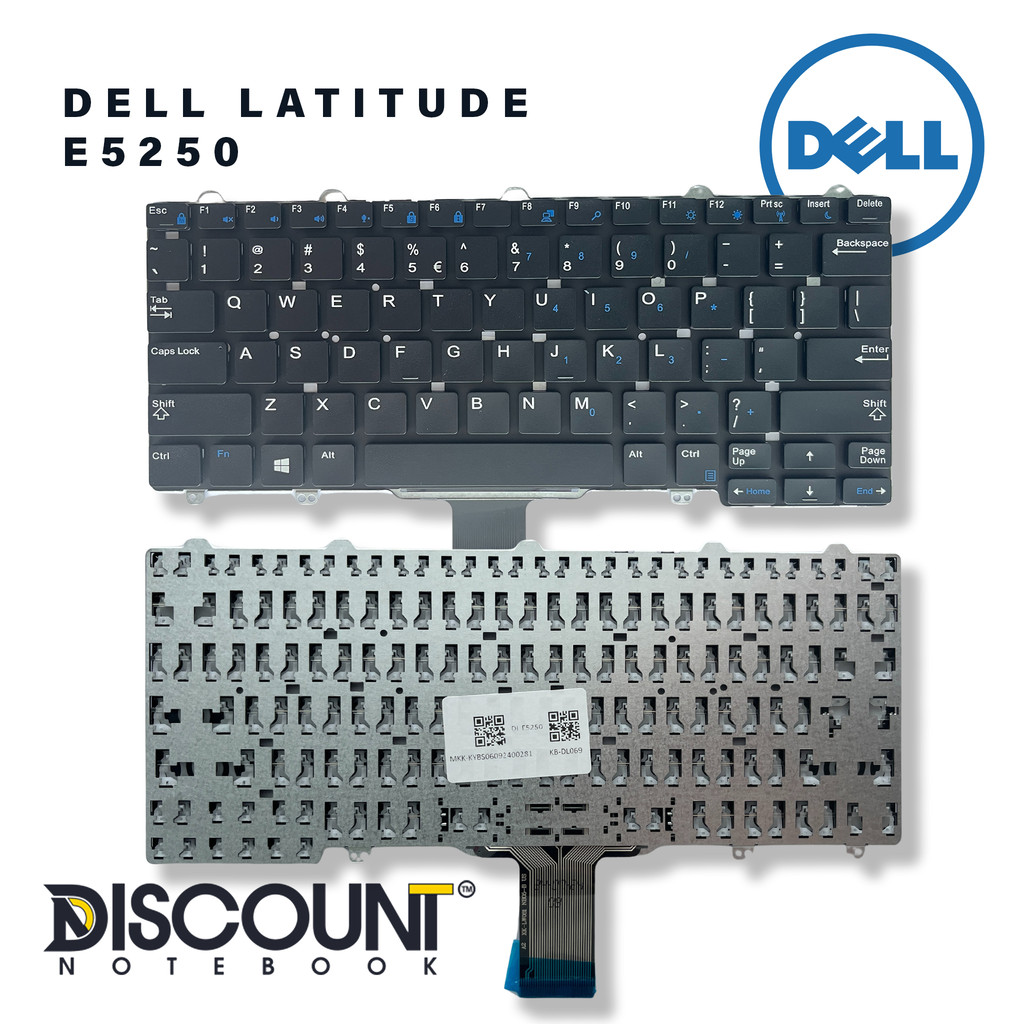 DELL LAT E5250 E7250 คีย์บอร์ดสีดําไม่ติด