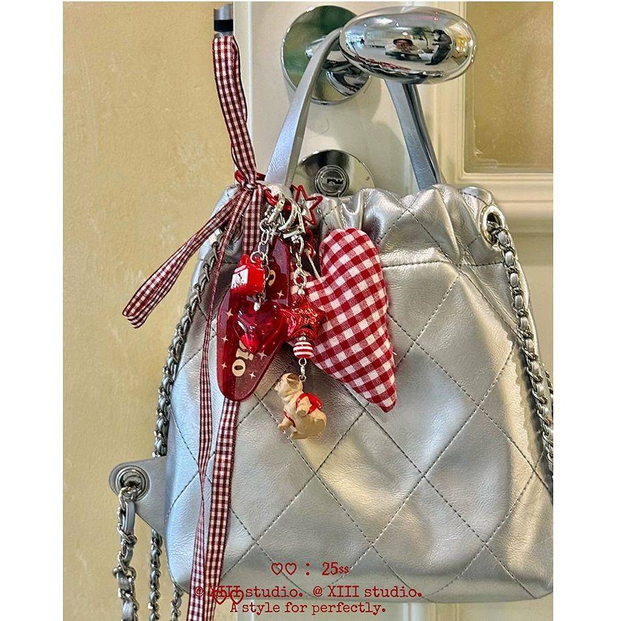 Plaid Key Love Pendant Love Car Key Ring Pendants Plaid Key Love Pendant Love Car Key Ring Pendants 
