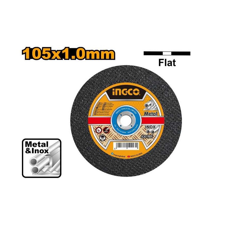 MATA INGCO MCD 105*1.0 มม. หินเจียรตัดโลหะ101051TP หินเจียรตัดเหล็ก
