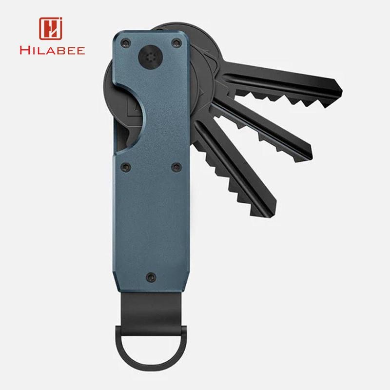 [hilabee] Key Organizer Keyholder Key Storage Buckle with Belt Clip Metal Car Key Chain
