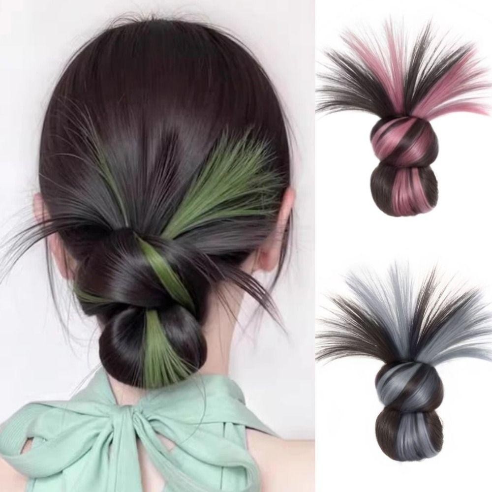 AUGUSTINAN ยุ่งหยิกจิญอง, ต่อผมไฮไลท์ดอกไม้บุญหัววิกผม, แฟชั่นวงผมธรรมชาติปุยชิ้นผมปลอมของใช้ประจําวัน - รูปที่ 3