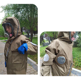 Intelscore 🐝PVC คุณภาพสูง ชุดเพาะพันธุ์ตัวต่อ ชุดตัวต่อปีนต้นไม้ ชุดป้องกัน (พร้อมพัดลม 3 ตัว) เครื่องแต่งกายตัวต่อ 2XL