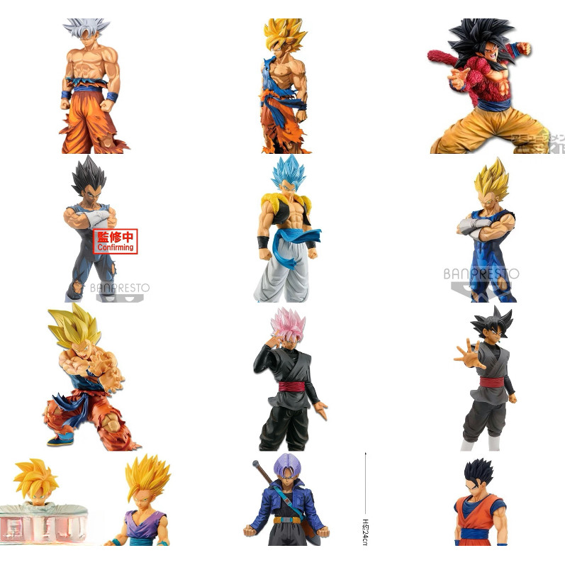 BANDAI Dragon Ball Grandista Son Goku, Vegeta, Trunks, Gotenks ฟิกเกอร์สีการ์ตูน