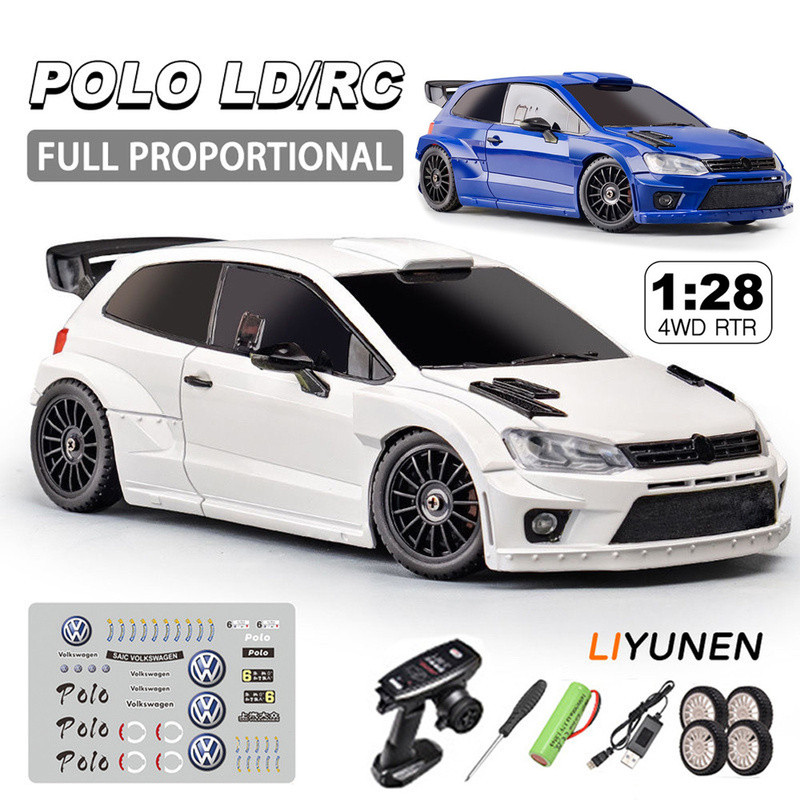 LDR/C 1/28 RTR 4WD RC Drift รถ Servo พวงมาลัย Full Proportional ควบคุม 4x4 รีโมทคอนโทรล Drift Volksw