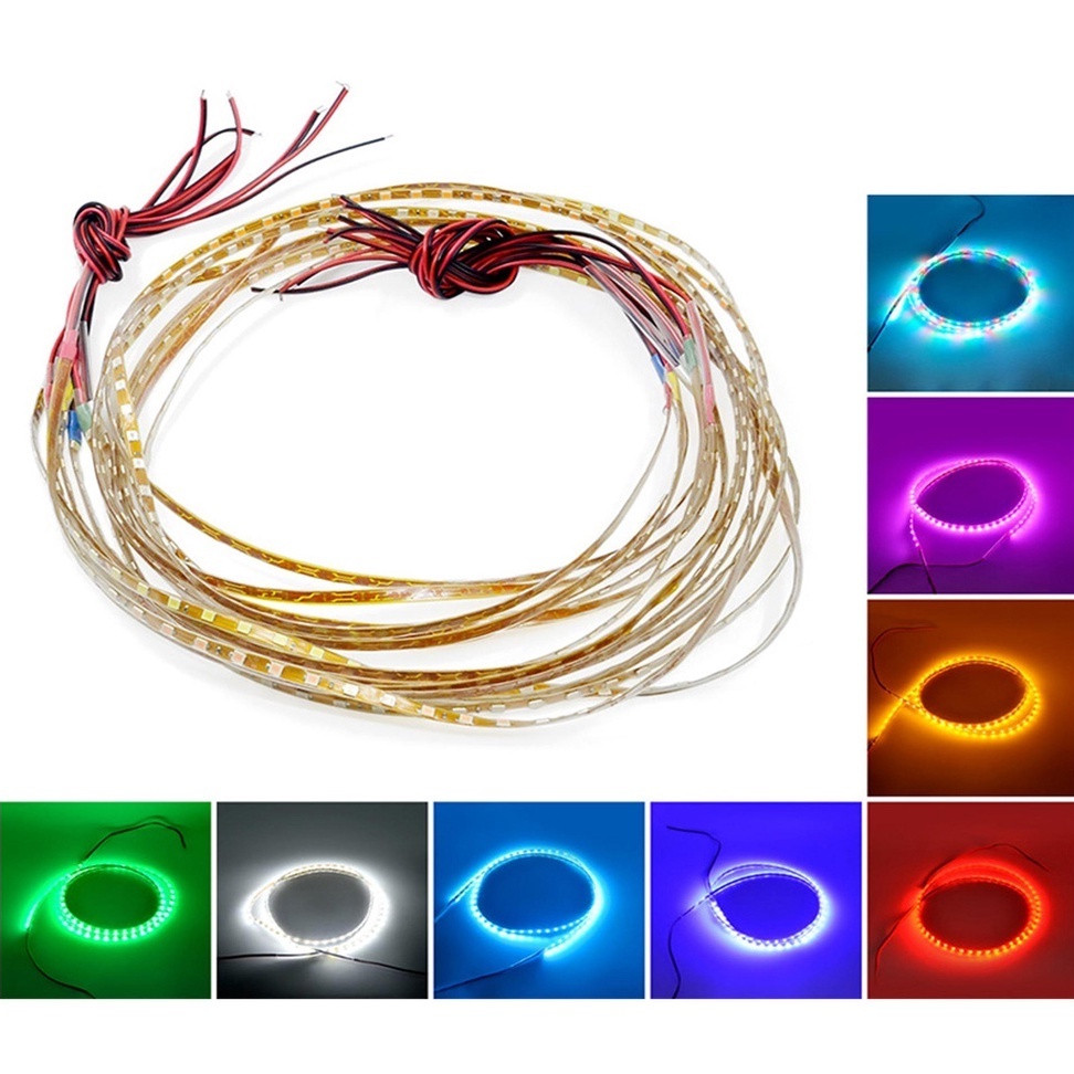 แถบไฟ LED Super bright 90cm 12V ปลอกกันน้ำ สำหรับติดรถยนต์ และรถมอเตอร์ไซค์