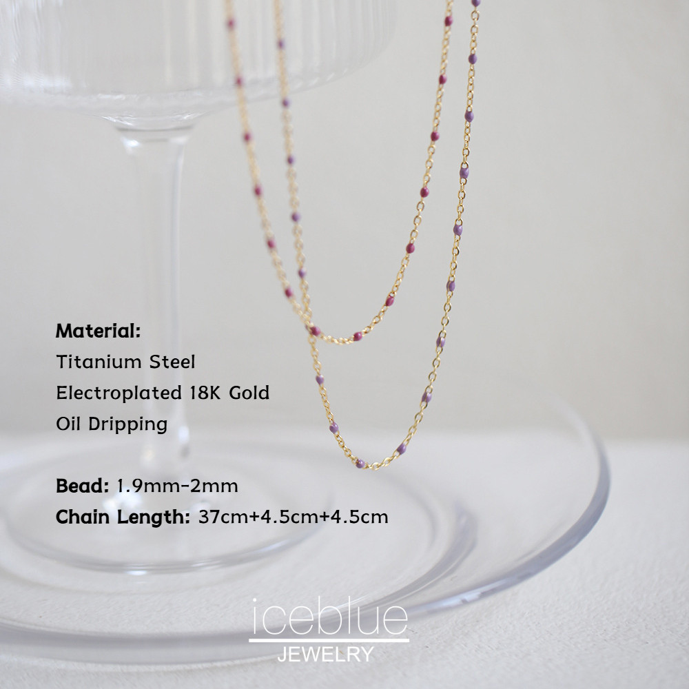 iceblue-Bohemian สไตล์สีม่วงสีชมพูน้ํามัน Dripping รูปที่ 5