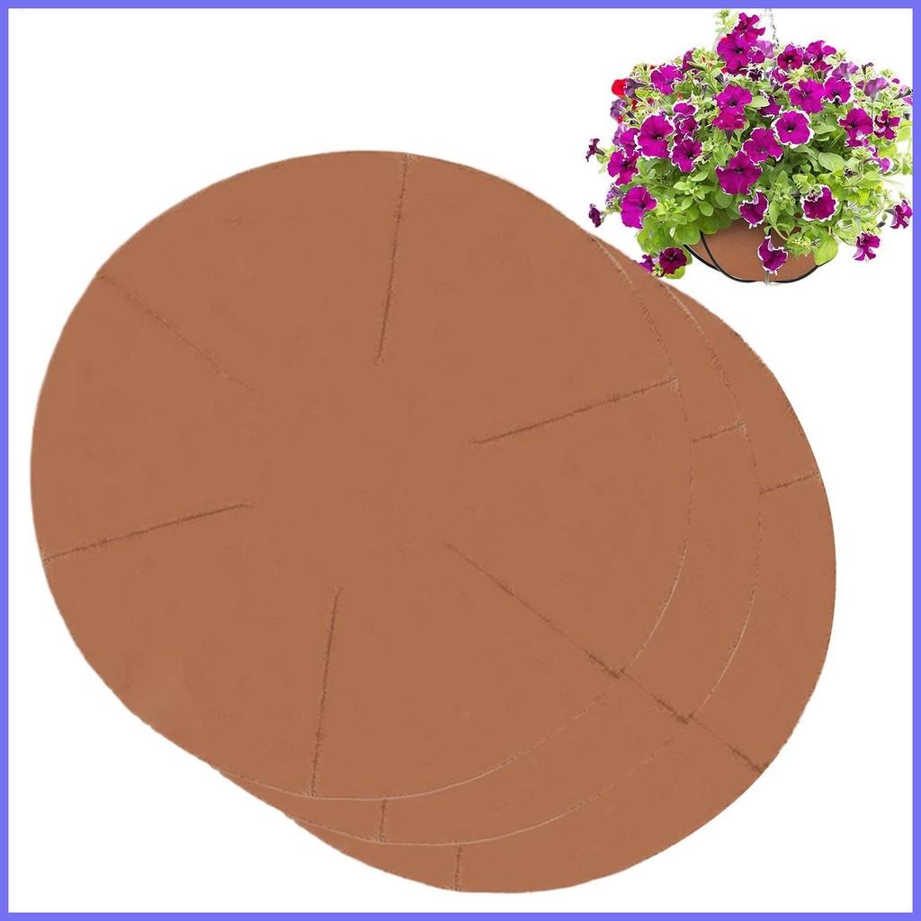 หม้อ Liners ผ้าตะกร้าพืช Liners ชุด 3 Pre Cut Round Planter ใส่สําหรับสวนกลางแจ้งปลูก hontin2ph