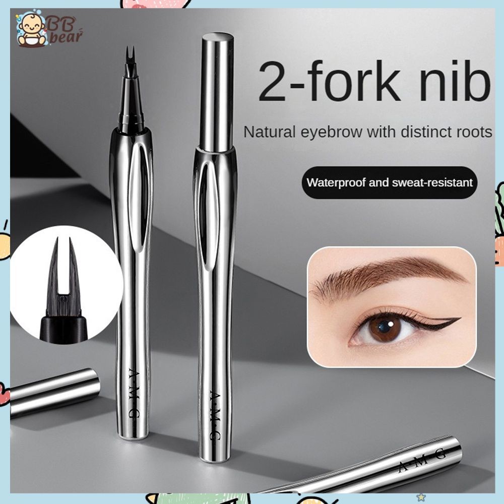 AMG ดินสอเขียนคิ้วหัว 2 แฉก กันน้ำ กันเหงื่อ ไร้สี เป็นธรรมชาติ ติดทนนาน ไม่เลอะง่าย ดินสอเขียนคิ้ว 