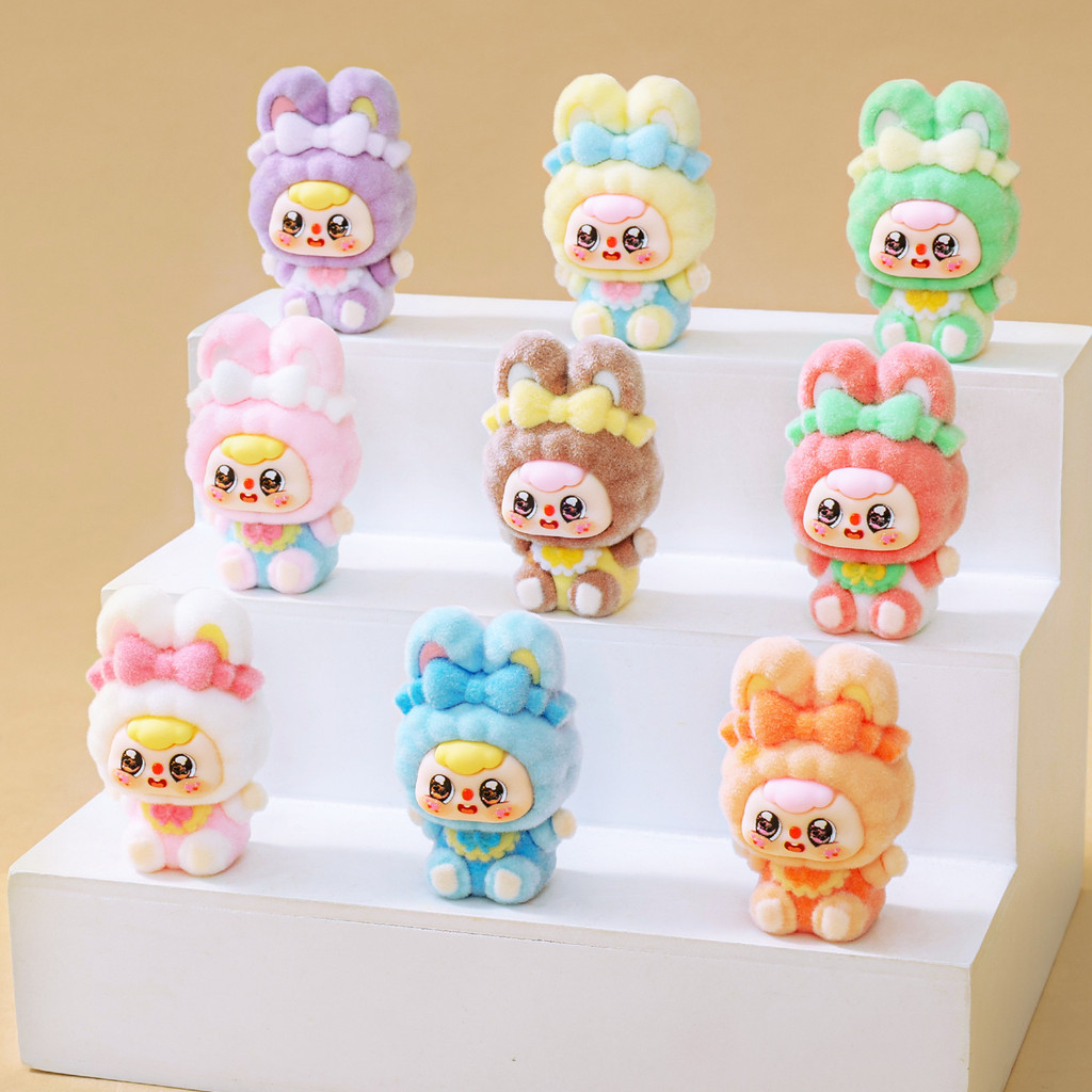 [1-5pcs/bag] โบว์ถั่วกระเป๋ากระต่ายตุ๊กตาสก์ท็อป ตกแต่งห้องนั่งเล่นและโต๊ะทำงาน