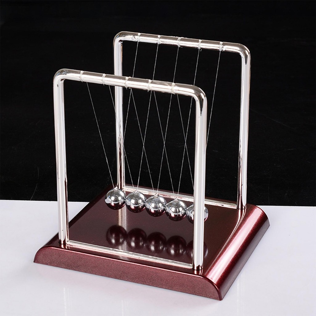 Newton's Cradle Classic Newton Swing Ball with 5 Balls Science Physics Gadget Desktop Decoration Kin