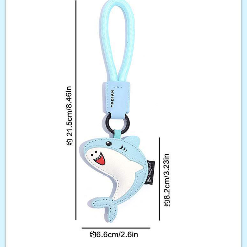 น่ารักสีฟ้าสี Sharks Whales Dolphins รูปร่างพวงกุญแจแฟชั่น Pu หนังสัตว์ทะเลพวงกุญแจสําหรับกระเป๋าเป้สะพายหลังเครื่องประดับ - รูปที่ 6