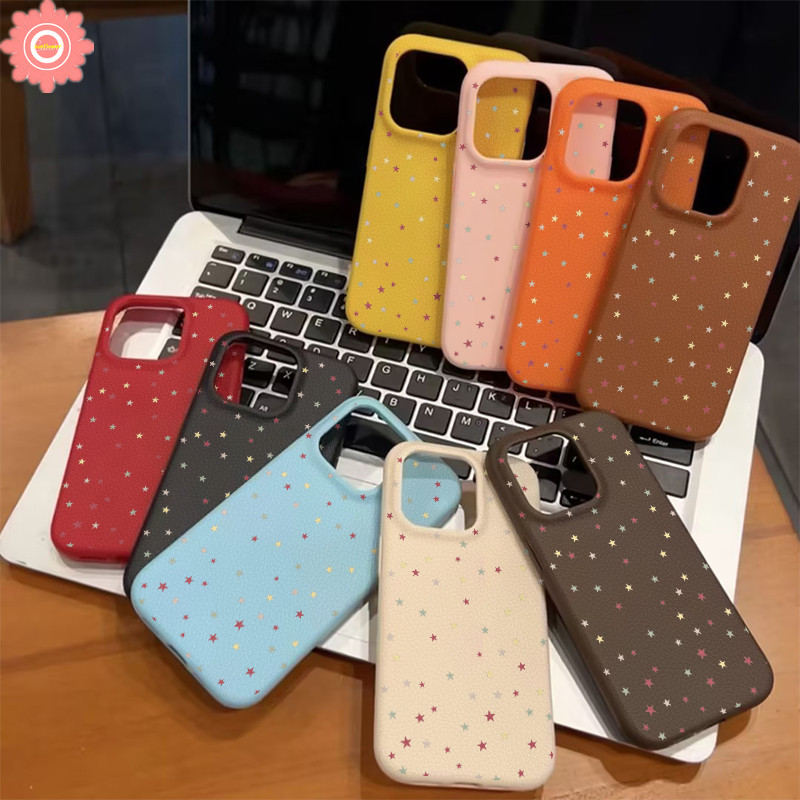 Art Grefiti Candy สีแฟชั่นแฟนตาซีประกายดาวสําหรับ IPhone 15 11 16 13 14 12 Pro Max 16Plus 14 15 16 Plus หรูหราผิวรู้สึกหนังนุ่มกรณี
