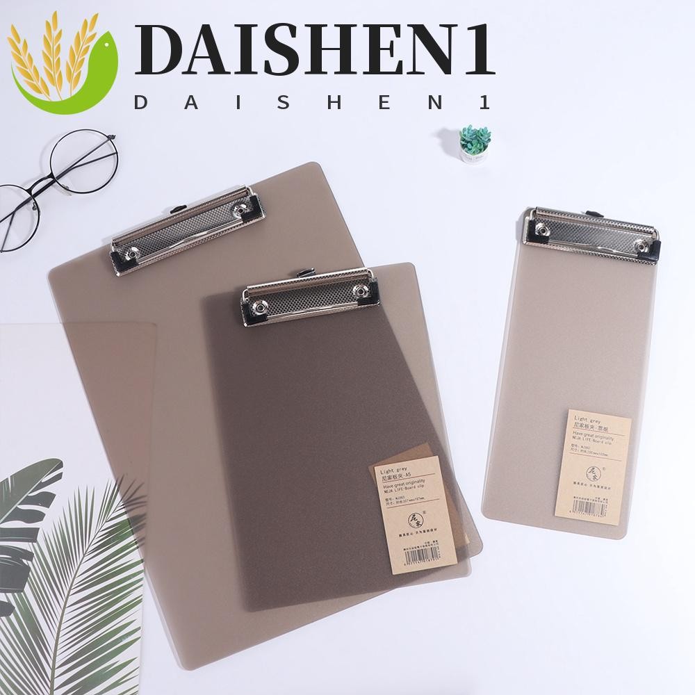 Daishen1 แฟ้มใส่เอกสาร ขนาด A4 A5 A6 พร้อมคลิปหนีบกระดาษ สีทอง สําหรับเขียนเอกสาร แท็บเล็ต
