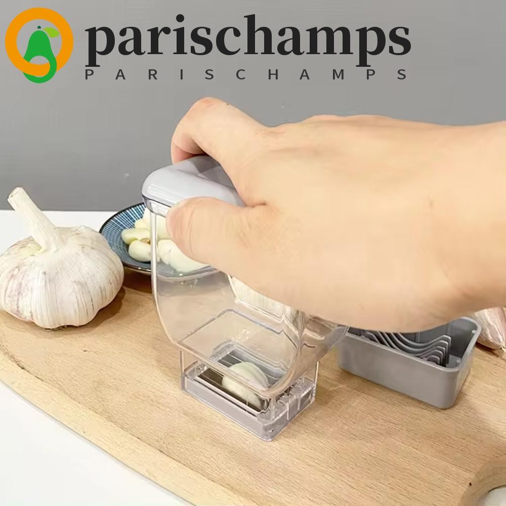 ปารีสchamps เครื่องตัดกดกระเทียมแบบแมนนวล, ได้อย่างง่ายดายพร้อมกล่องเก็บมือกดเครื่องตัดกระเทียม, แกดเจ็ต ครัวพลาสติกมืออาชีพที่ถอดออกได้เครื่องทุบกระเทียมกาน