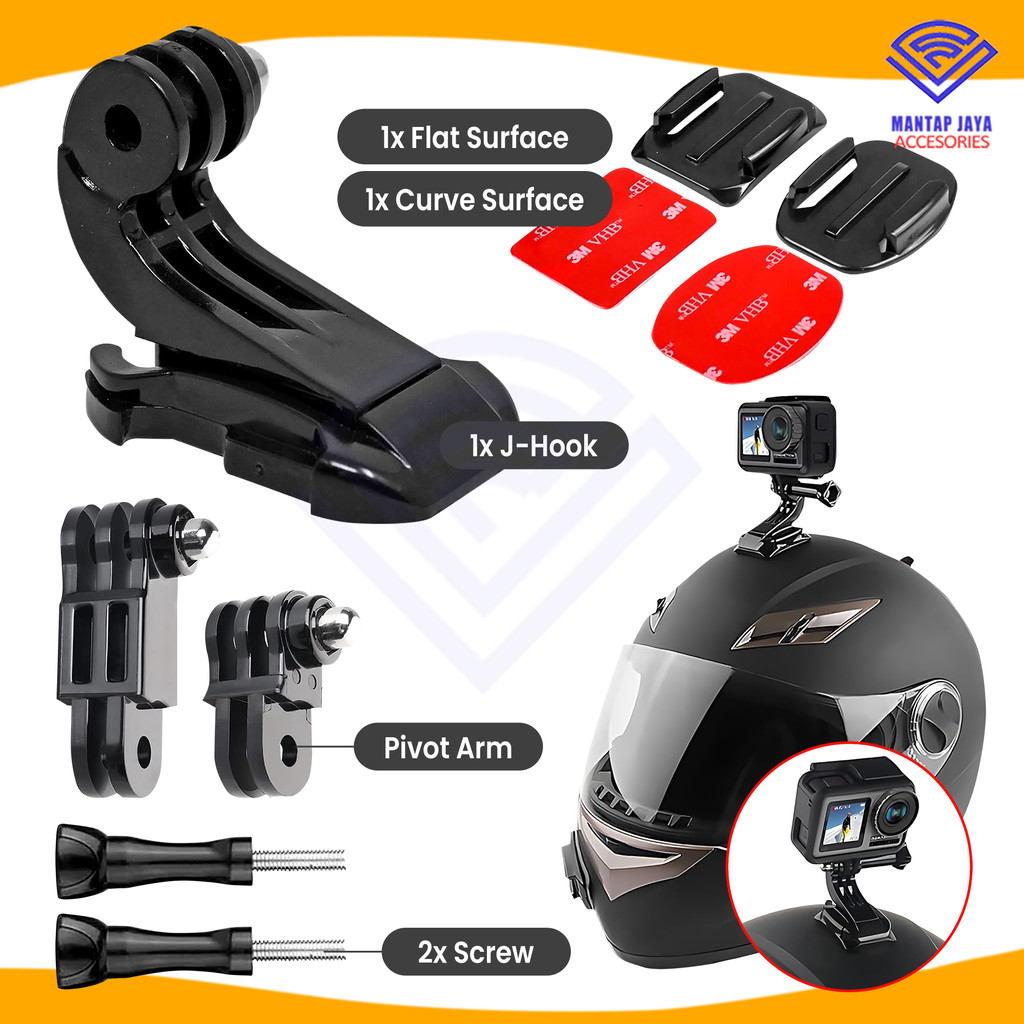 FULL FACE MOTOVLOG HELMET MOUNTING PACKAGE สําหรับ ACTION CAM / XIAOMI YI / KOGAN UNIVERSAL