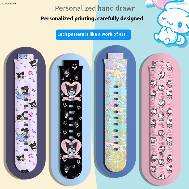 Sanrio Imoo X10 Z1 Z2 Z5 Z6 Z7 สายนาฬิกา imoo Z1 สาย imoo Z7 สายซิลิโคน สำหรับ imoo สายแท้ สายซิลิโคนลายการ์ตูน