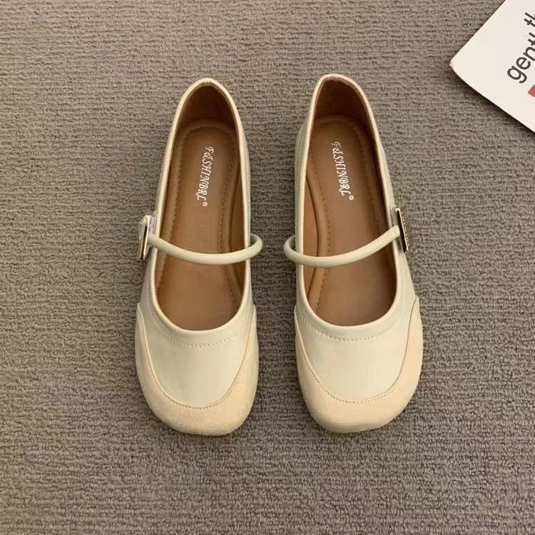 Soft-soled Boat Shoes รองเท้าหนังขนาดเล็ก Round Toe Casual High-End Fashion