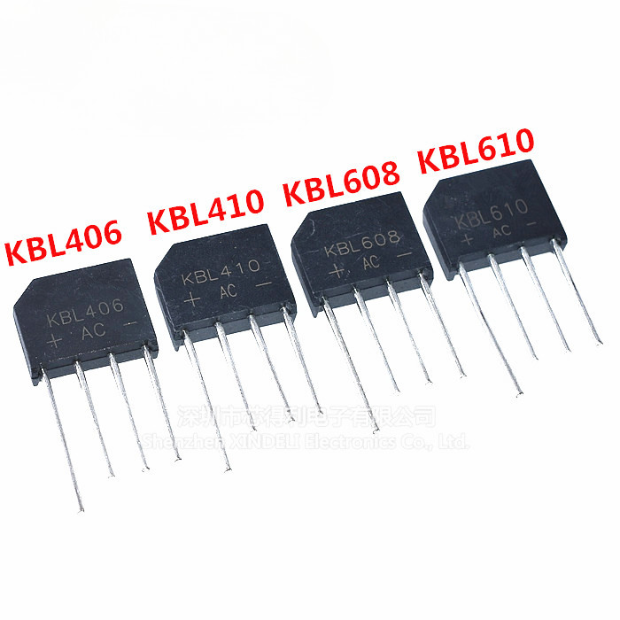 สะพานแบน KBL406/KBL410/KBL608 610 606 408 4A6A 1,000V Rectifier Bridge Stacking/Full Bridge