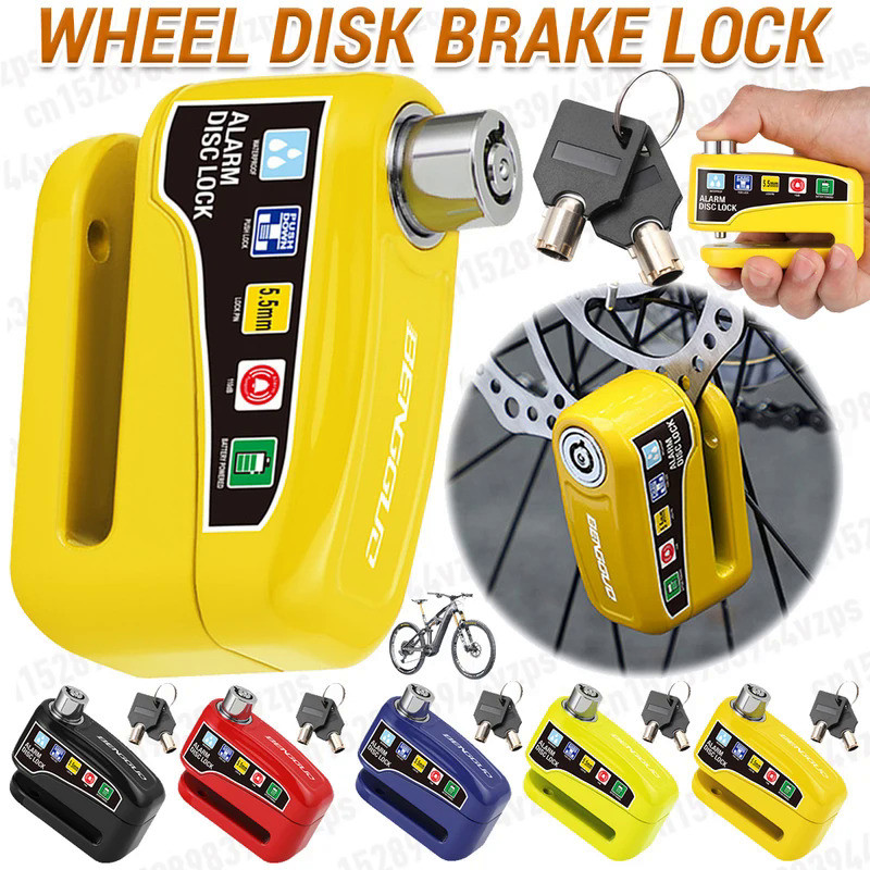 Universal Motorcycle Anti Theft Alarm Wheel Disc Brake Lock Padlock Disc Security Wheel Disk Waterpr