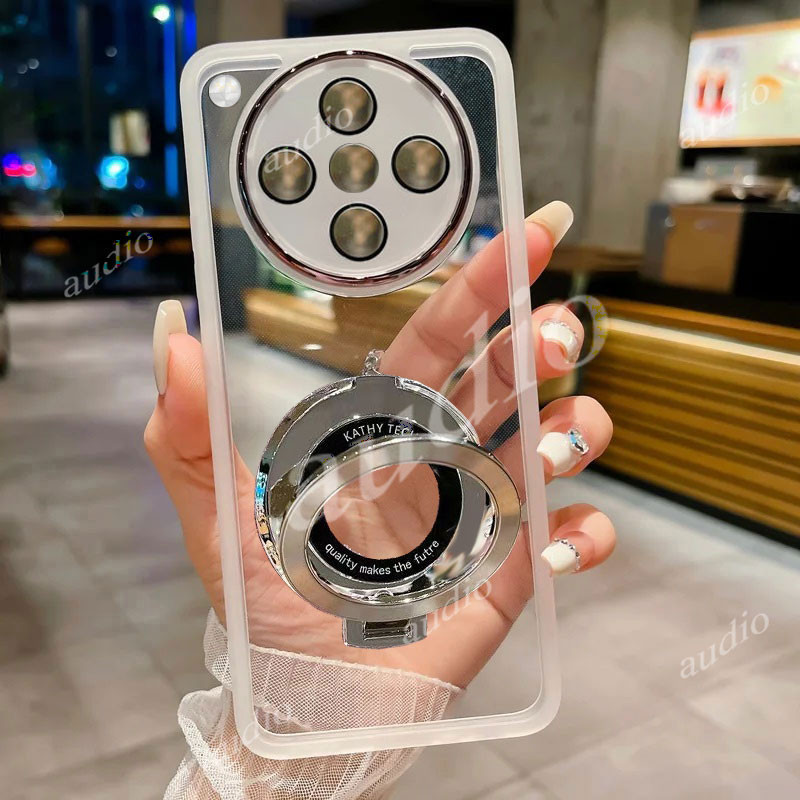Oppo Find X8 Pro X8Pro 5G CD รูปแบบ Glitter Magnetic Bracket เคสโทรศัพท์สําหรับ Oppo FindX8 Pro FindX8Pro 5G Full Len กล้องป้องกันฟิล์มโปร่งใสพร้อมแหวนนิ้ววงเล็บ