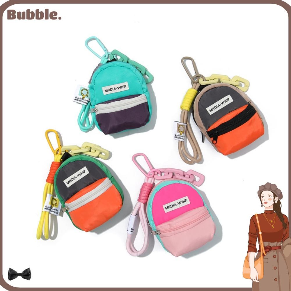 Bubble Wallet Pouch, Zipper Mini Coin Purse, Cute Portable|สีพวงกุญแจหูฟังกระเป๋ากลางแจ้ง