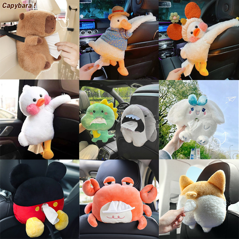 ‍♂️COD ‍♂️ กล่องใส่ทิชชู่ กล่องทิชชู่ที่เท้าแขนน่ารัก กล่องลิ้นชักหลังเบาะนั่งในรถ ที่ใส่ทิชชู่ในรถยนต์ลายการ์ตูน