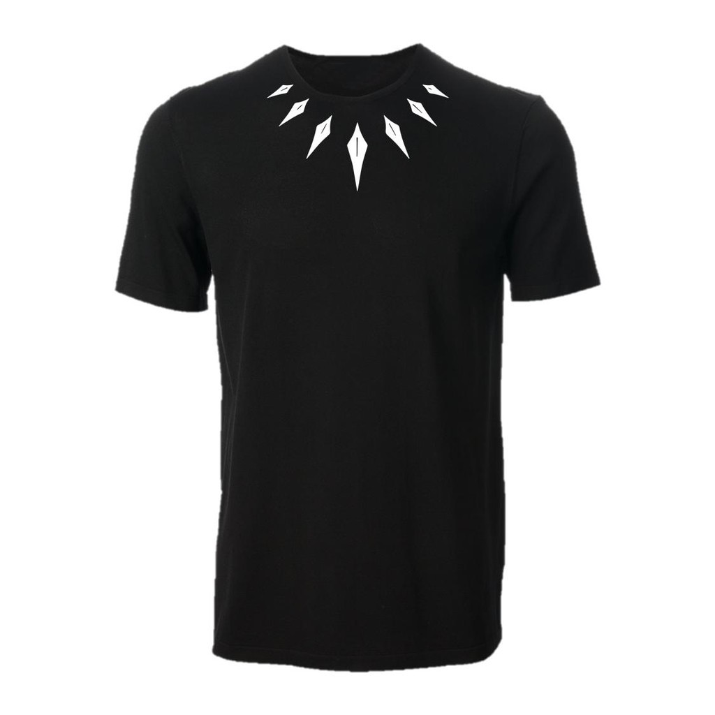 ปกติ ย้อนยุคเสื้อยืดผ้าฝ้าย 100% พิมพ์ลาย marvel black panther สําหรับบุรุษS-5XL