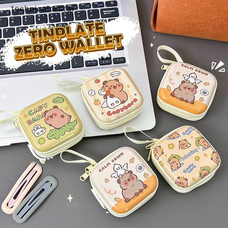 Trsr การ์ตูนน่ารัก Capybara กระเป๋าใส่เหรียญขนาดเล็กแฟชั่นกันน้ํา Mini กล่องเก็บกระเป๋าสตางค์แบบพกพา Mini หูฟังกระเป๋าเด็กของขวัญ Jelly