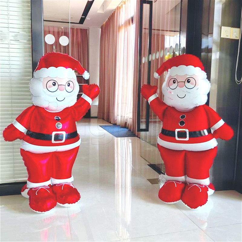 ลูกโป่งฟอยล์ซานตาคลอส - ขนาดใหญ่พิเศษ 60 นิ้วลูกโป่งซานตาคลอสสําหรับตกแต่งบอลลูนคริสต์มาส, ตกแต่งงานปาร์ตี้คริสต์ม