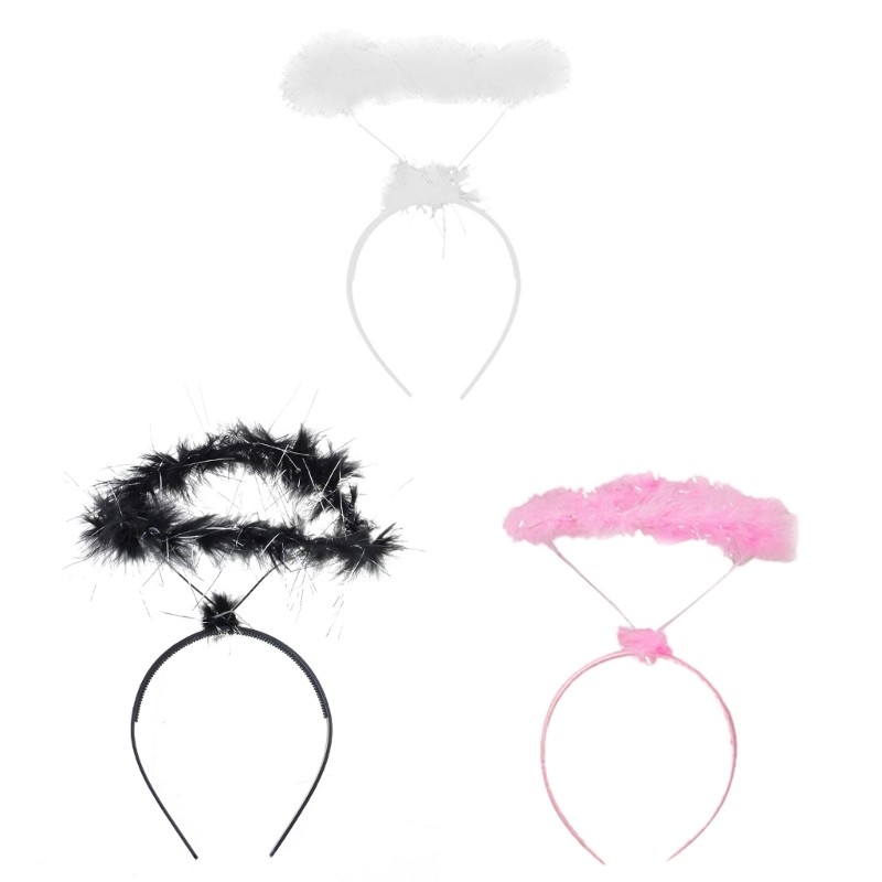 Noe เด็ก Feather Angel Hairband Feather Angel ที่คาดผมคริสต์มาสคอสเพลย์โปรดปราน