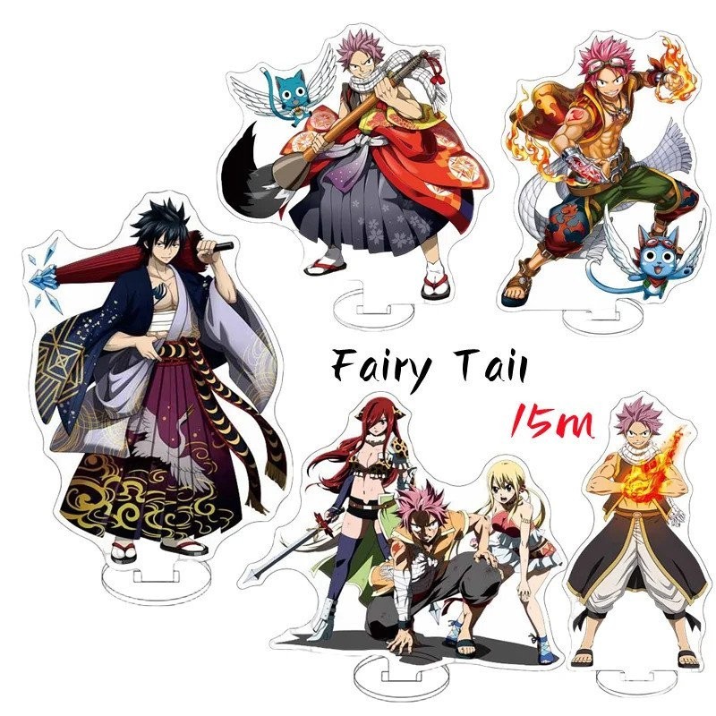 อะนิเมะFairy Tail 100 ปีKueอะคริลิคขาตั้งAction Figure Natsuของเล่นPVC Fairy Tailเดสก์ท็อป