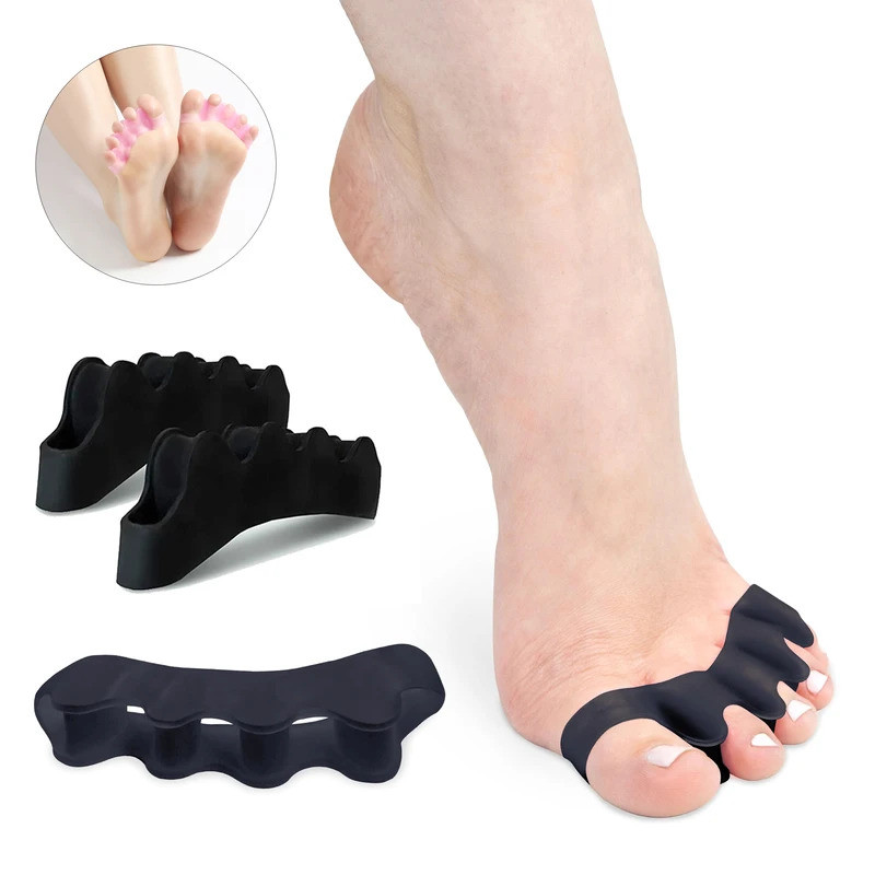 1 คู่ซิลิโคน Finger Toe Protector สําหรับ Bunion Corrector วัสดุ Soft Gel Straightener Spacers Stretchers Care เครื่องมือ 5 สี