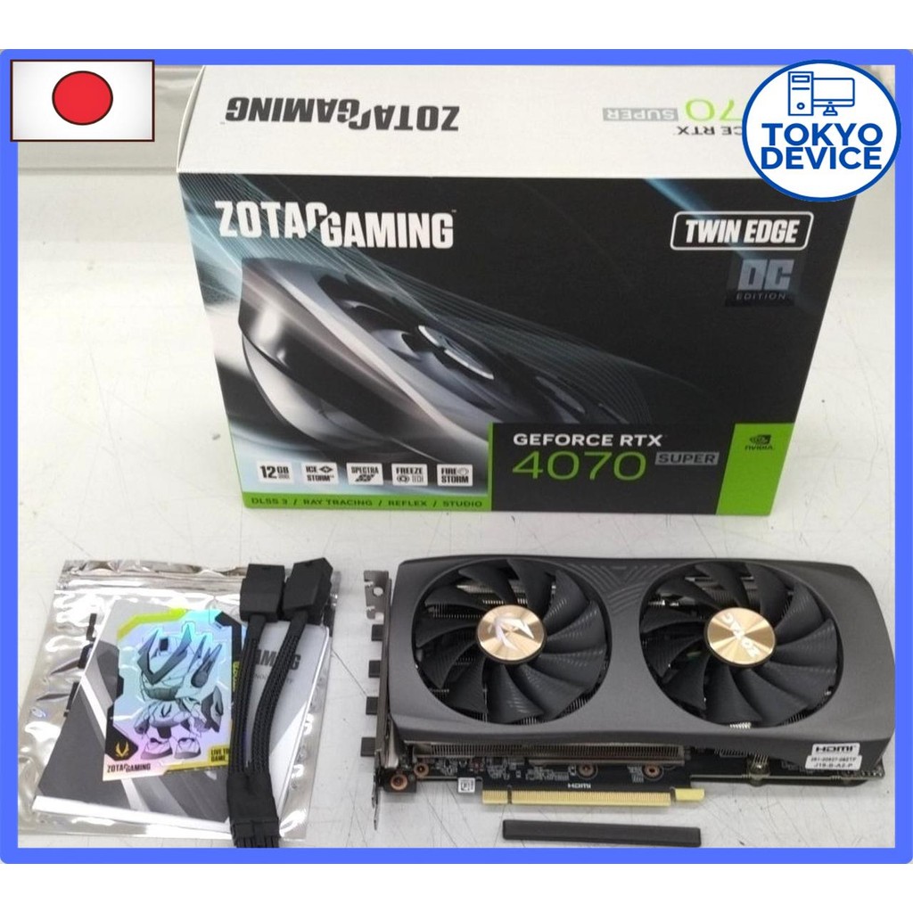 ZOTAC NVIDIA/GeForce RTX 4070 SUPER บอร์ดกราฟิก PCI Express 4.0 x16 /HDMI2.1a x1/DisplayPort1.4a x3 