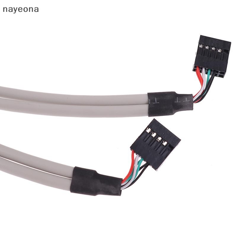 [NAY] 4 พอร์ต USB 2.0 ถึง 9 Pin MainBoard Header Extension Cable สําหรับแผง PC EON