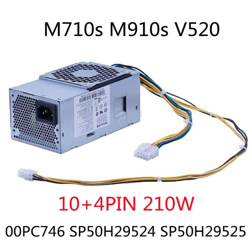 GD แหล่งจ่ายไฟเดิมทดสอบ 10 4pin 210W สําหรับ Lenovo m710s m910s V520 00pc746 sp50h29524 sp50h29525