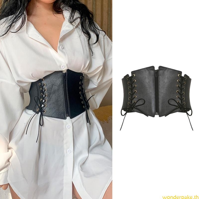 Wonder Girl สีทึบ Liftup Underbust Corset พร้อมซิปปิด Bustier Body Shaper