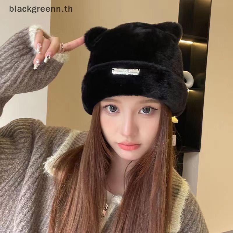 บรี ใหม่ฤดูใบไม้ร่วงและฤดูหนาวหูแมวน่ารักเลียนแบบมิงค์ถักหมวกเย็นหมวกหมวกทําด้วยผ้าขนสัตว์ผู้หญิงแฟชั่นหมวกเท้าอเนกประสงค์.