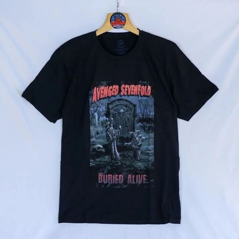 ECUPPER เสื้อวง "AVENGED SEVENFOLD (A7X)ลาย BURIED ALIVE TOUR 2012" มือ 1 ลิขสิทธิ์แท้ tee
