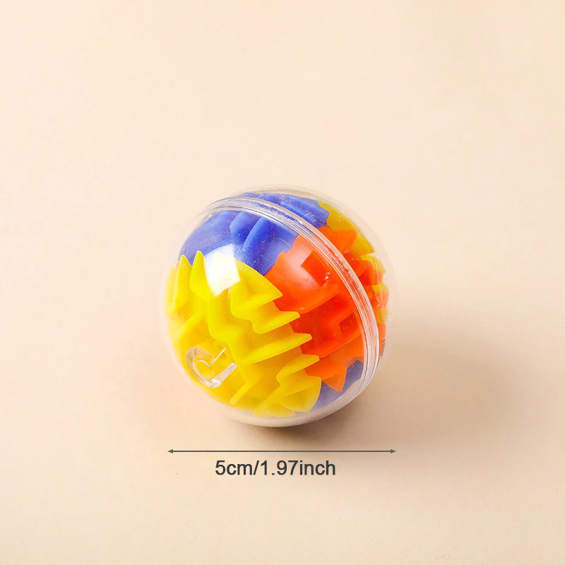 GeeToy ลูกบอลเขาวงกต 3D โปร่งใส ของเล่นลูกบาศก์รูบิคทรงกลมวิเศษ ของเล่นเพื่อการศึกษาบรรเทาความเครียด เหมาะสำหรับเด็ก thumbnail 5