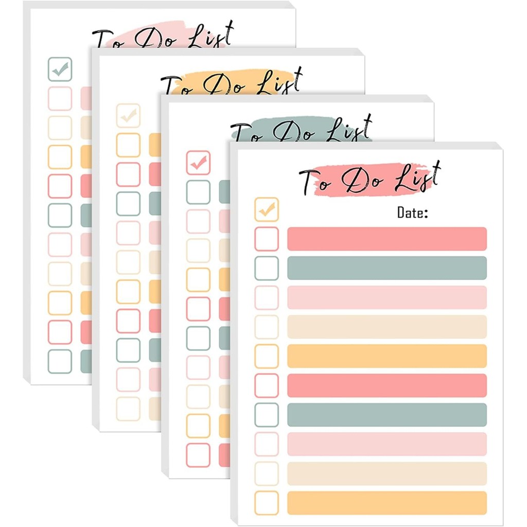 Ossayi 4 แพ็ค 200 แผ่น Sticky Note Book 15*10 ซม.Do List Self-Adhesive สีสัน Memo Pads สํานักงานเครื่องเขียนโรงเรียน