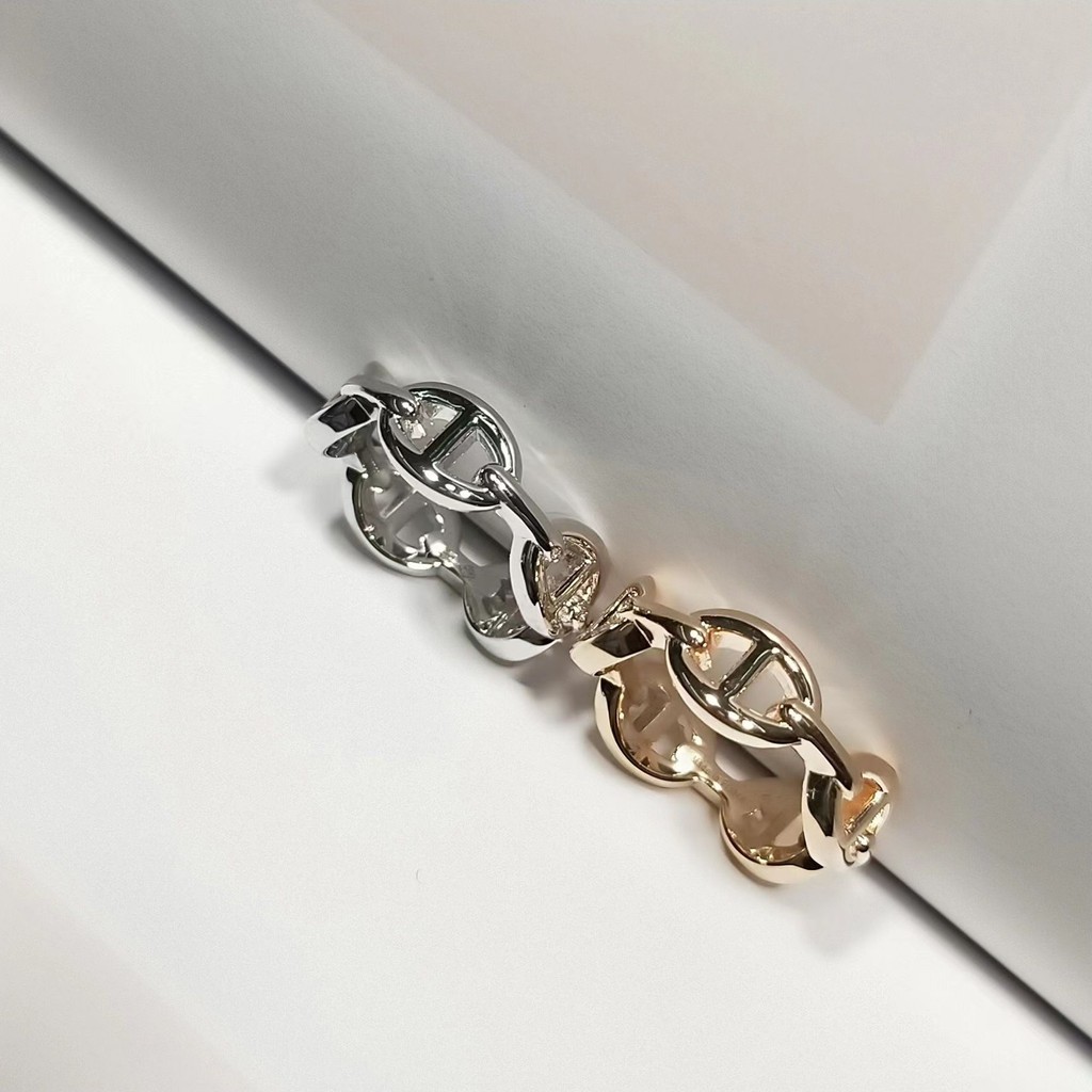แหวนสุภาพสตรี แหวนจมูกหมู Niche Design ins High-End Rose Gold แหวนธรรมดา Non-Fade หรูหราแหวนของขวัญวันเกิดสําหรับแฟน ราคา ถูกที่สุด ดีลบีเคเค แกลเลอรีภาพที่ 8