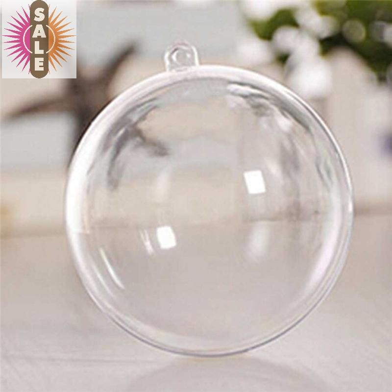 Ap โปร่งใสเปิดพลาสติกตกแต่งคริสต์มาส Ball Bauble เครื่องประดับของขวัญกล่องปัจจุบันที่