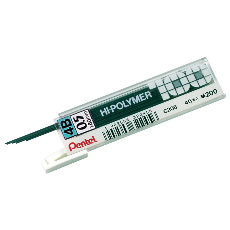 Pentel ไส้ดินสอ 4B 0.5 มม. Hi-Polymer C205