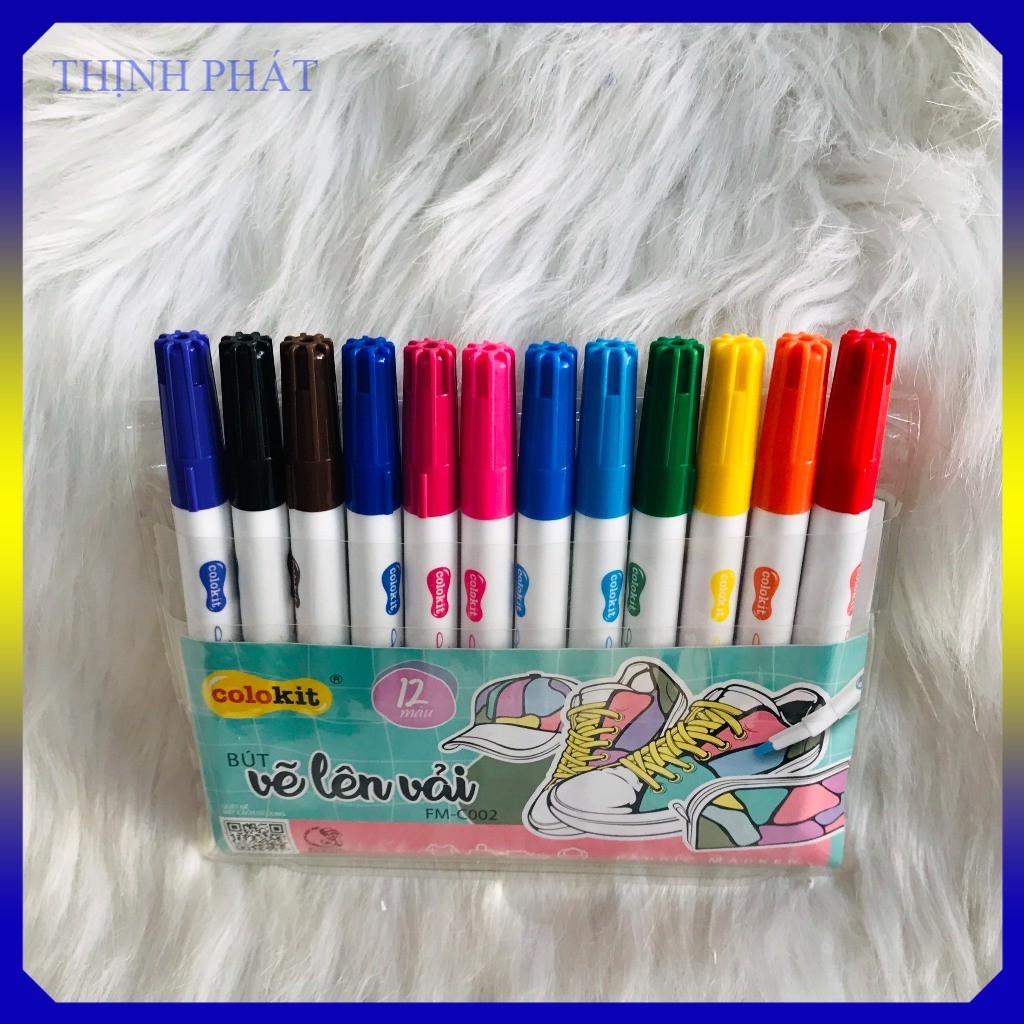 Thien Long Colokit FM-C002 ปากกามาร์กเกอร์ผ้า 12 สี (vpp thinhphat)