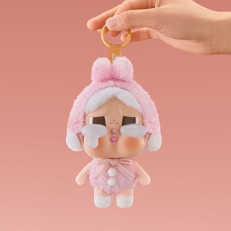 Popmart POPMART CRYBABY Tears Factory Series-Vinyl Face Plush Pendant Mystery Box ของขวัญจี้สุดน่ารัก